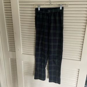 Plaid stretch pants